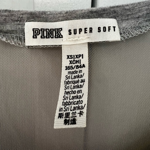 Victoria Secret |‎ Pink | Super Soft | Tropical | Mesh | Racerback Tank | Sz XS - Picture 2 of 6